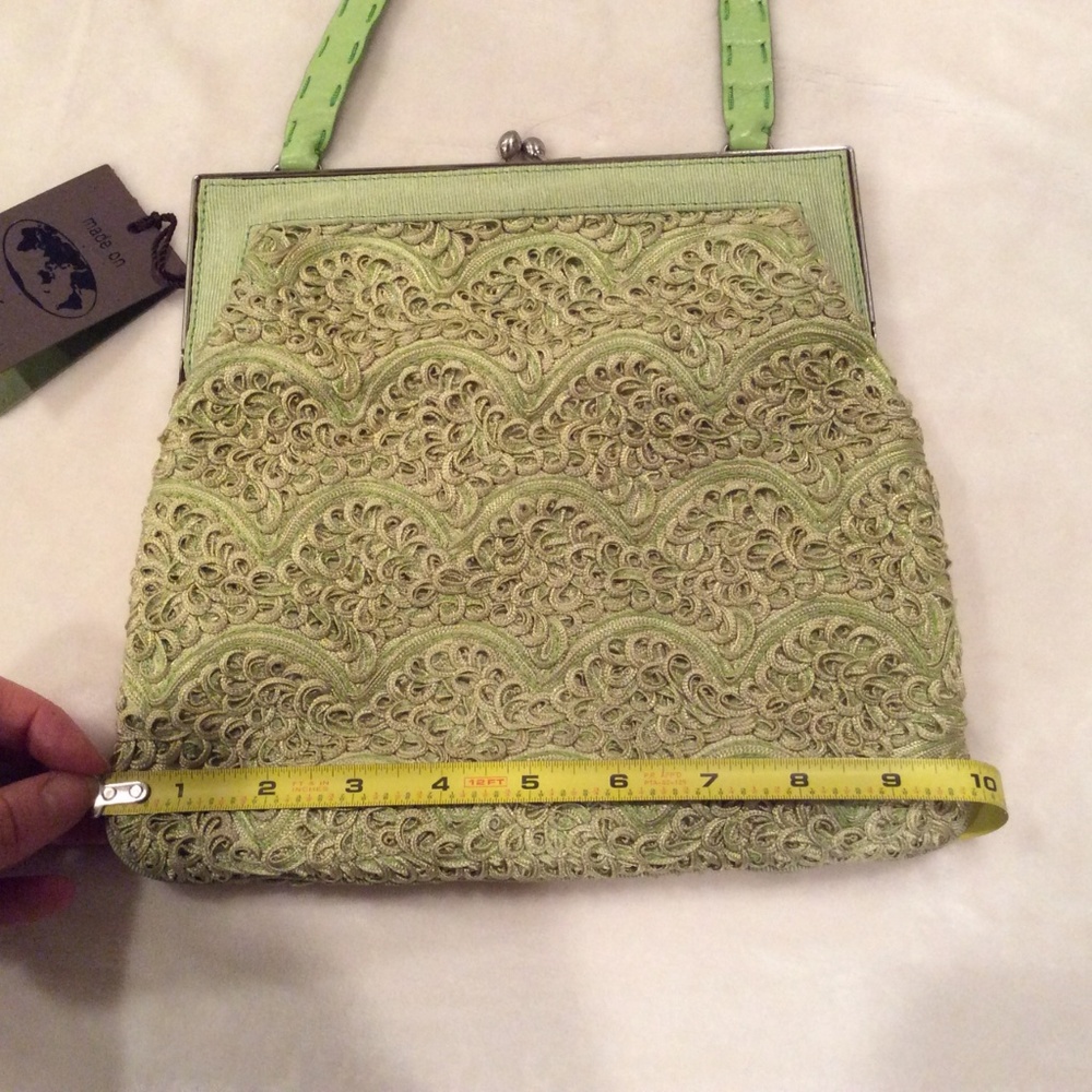 David & Scotti Italian Macrame Leather Handbag - Picture 7 of 8